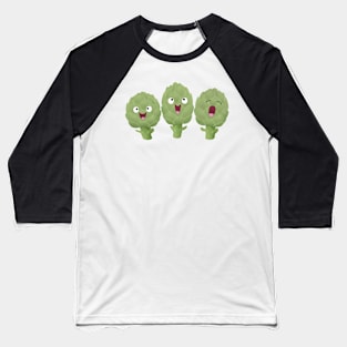 Cute singing artichokes cartoon illustration Baseball T-Shirt